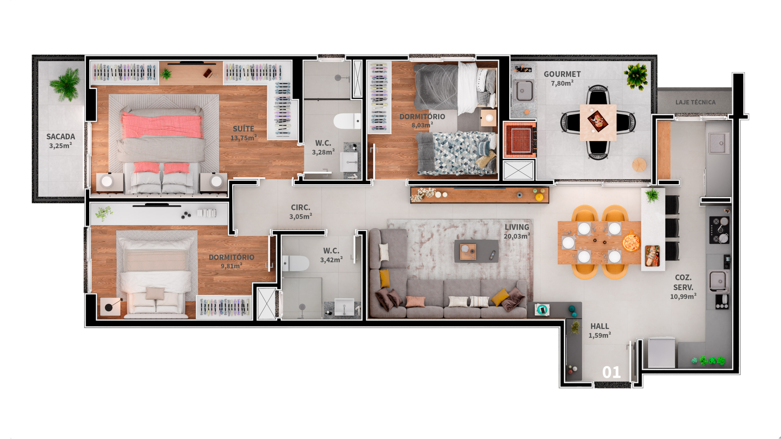 21. Apto Final 01 – Planta Tipo